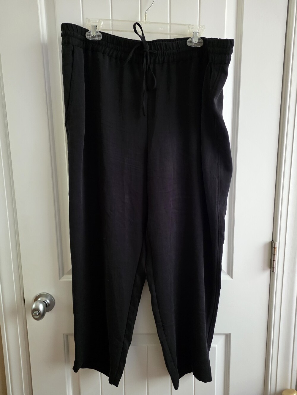 H&M Black Elastic Waist Pull On Pants Sz XL
